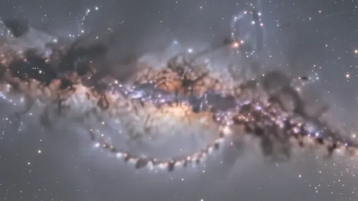Where is the Earth located in the Milky Way galaxy — astronomy photograph