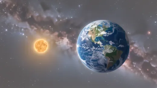What is the duration of light travel from the sun to the earth — astronomy photograph