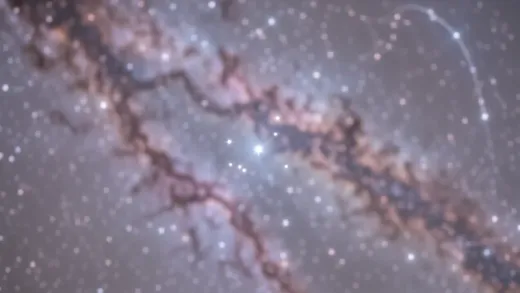 What color are the brightest stars in the sky — astronomy photograph