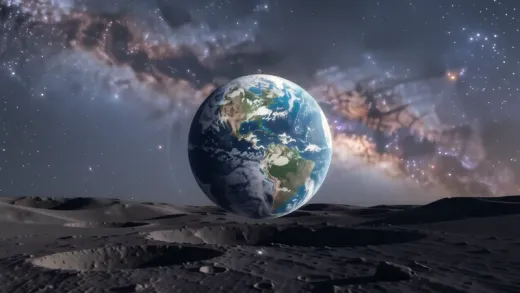 Understanding the path of the moon's orbit around the earth — astronomy photograph