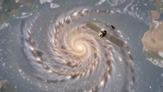 When the inaugural satellite embarked on its journey through the cosmos — astronomy photograph