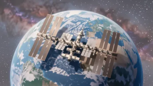 What is the current location of the ISS and its orbit — astronomy photograph