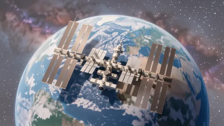 What is the current location of the ISS and its orbit — astronomy photograph