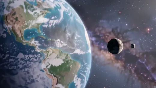 How many natural satellites does the earth possess — astronomy photograph