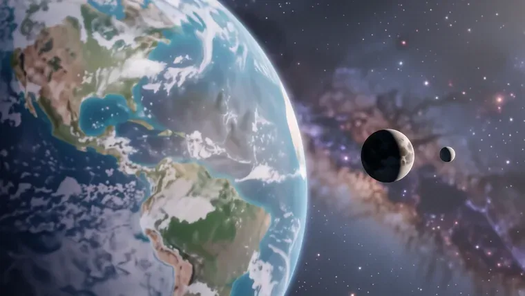 How many natural satellites does the earth possess — astronomy photograph