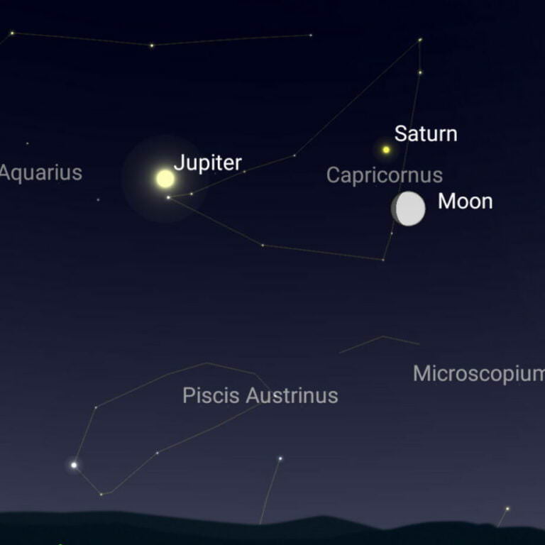 What is visible in the night sky today