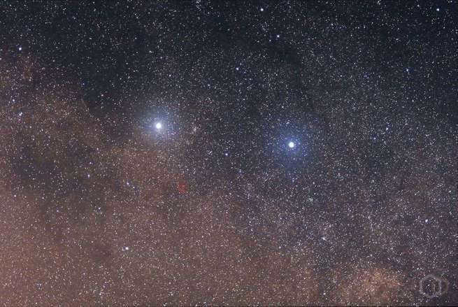 Proxima Centauri (marked with a circle)