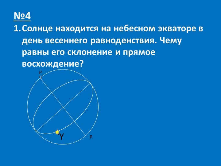 No.4 The sun is on the celestial equator on the day of vernal equinox. Than. 