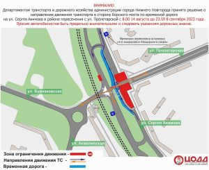 The scheme of traffic on Akimov Street will change from August 14