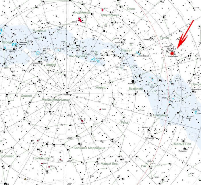Where is Aldebaran in the sky, which is often described in fantasy novels?