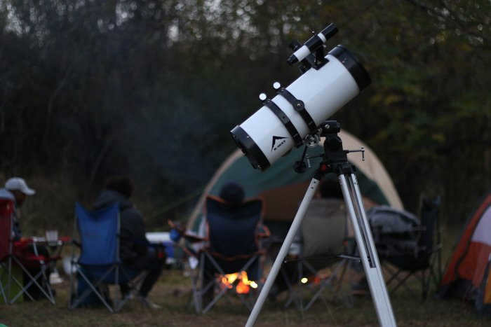 The telescope at the front of the campground