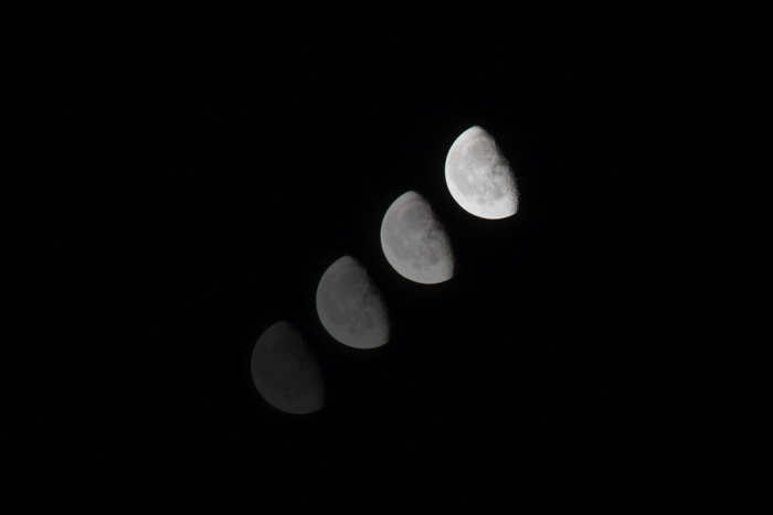 Cool astrophotography of the Moon moving across the night sky