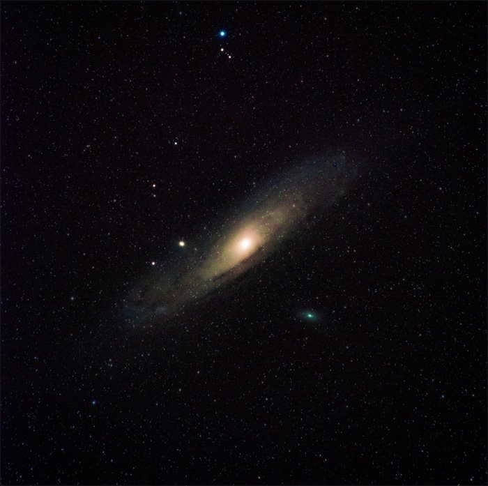 Stunning shot of galaxy in deep sky