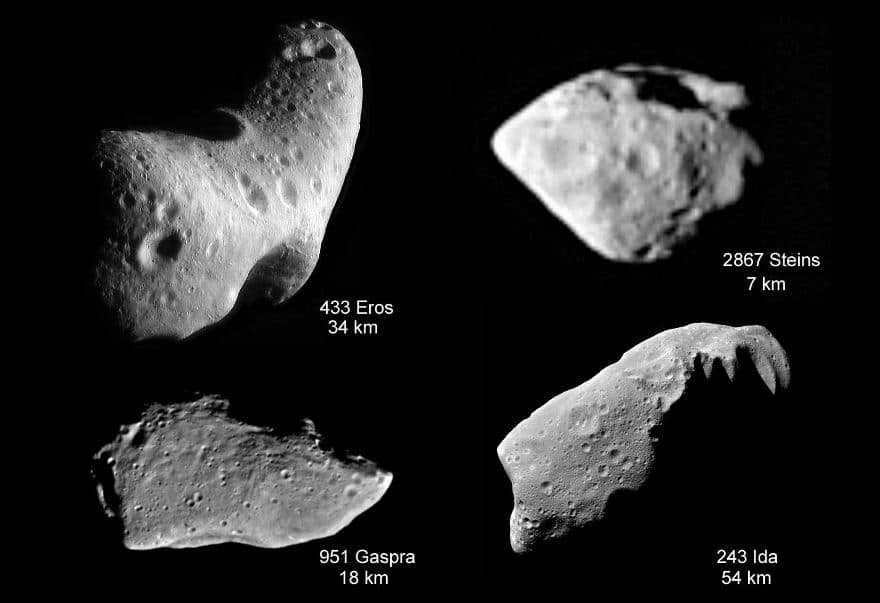 Observed asteroids show crater-like surfaces
