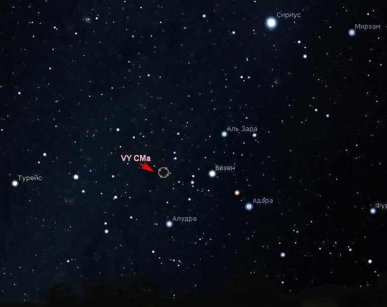 Location of VY Big Dog