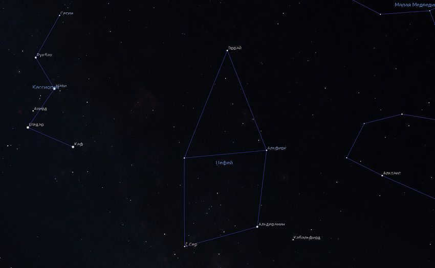 What the constellation Cepheus looks like