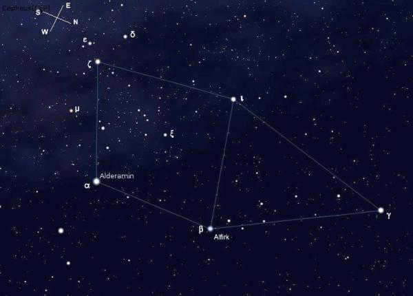 Cepheus constellation diagram