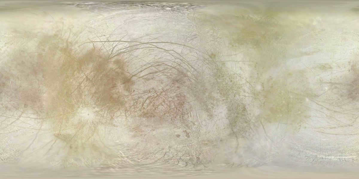 Map of Europa's satellite surface