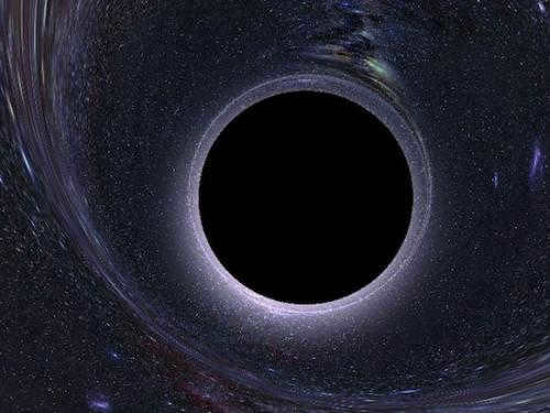 A black hole universe. Physicists hypothesize that our universe exists inside a black hole