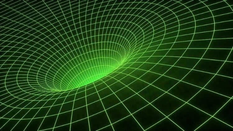 What happens if you fall into a black hole. Mathematical model. Photo.