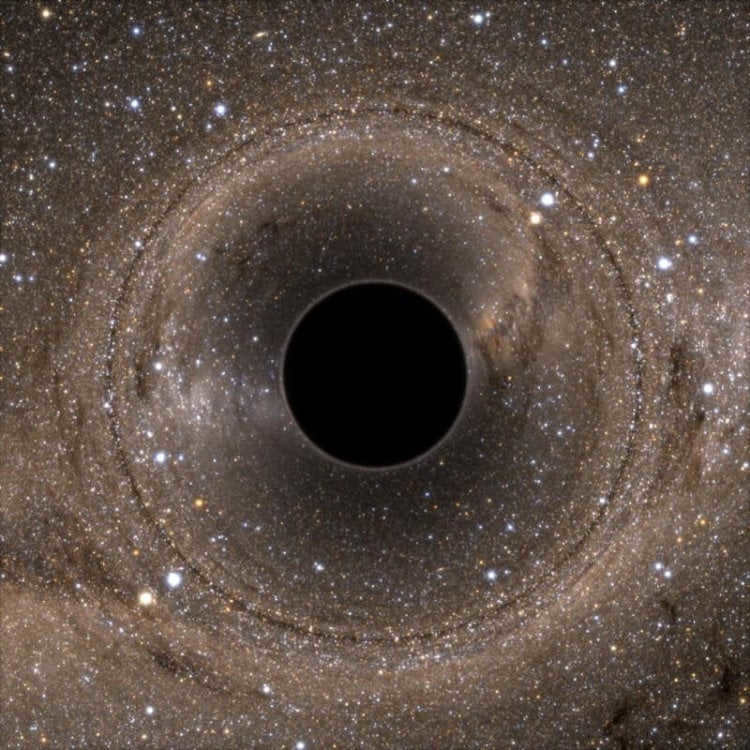 What is inside the black hole. Inside awaits pitch blackness. Photo.