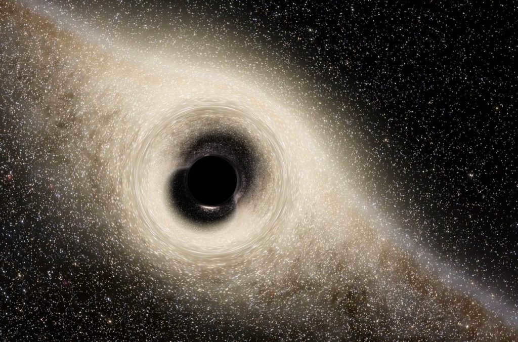 A black hole around a star cluster