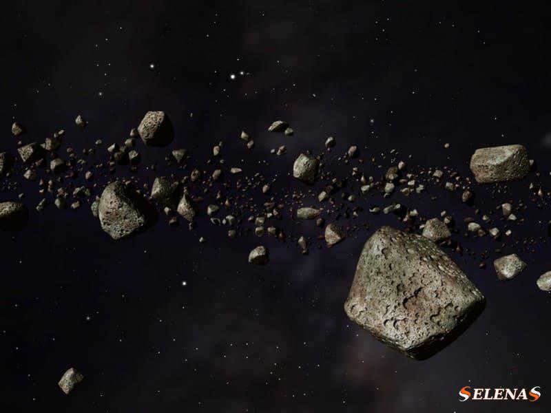 Artist's rendering of the asteroid belt