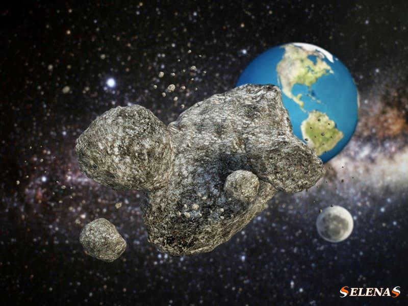 An asteroid with several small satellites