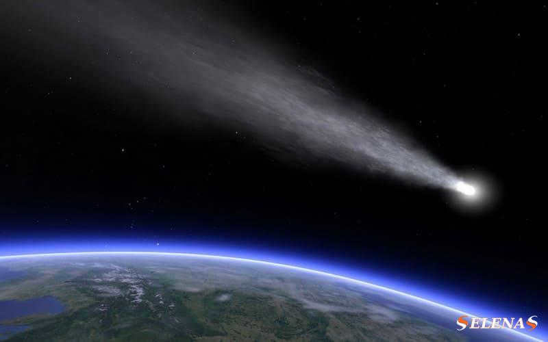 A comet passing by Earth