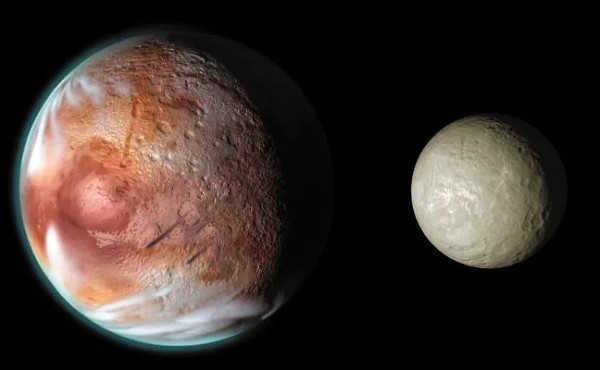 Pluto and its companion Charon