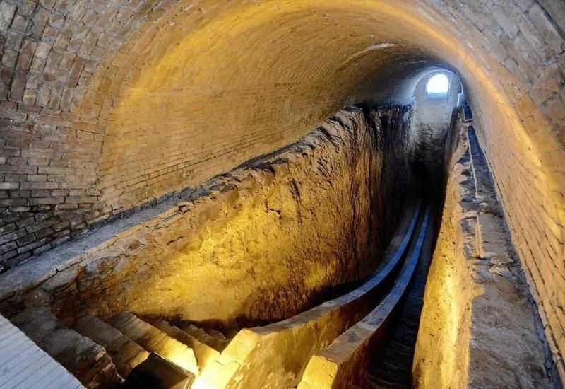 Remains of a medieval observatory in Samarkand