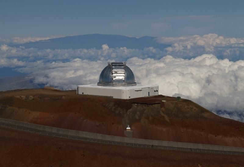 Modern observatory in the mountains