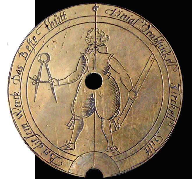 The back of Peter the Great's astrolabe shows a master with a circular and a ruler ("Schrödinger's Cat" No. 7-8, 2017) 