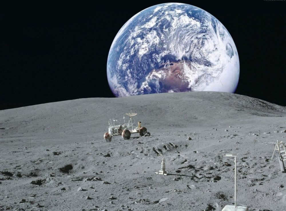 View from the lunar surface