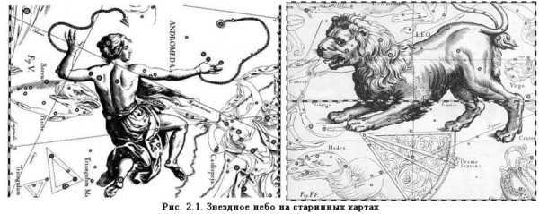 Starry sky on ancient maps