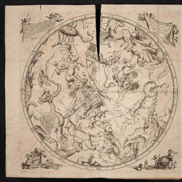 Constellations of the Southern Hemisphere by Hevelius Jan, Uranographia 1690.