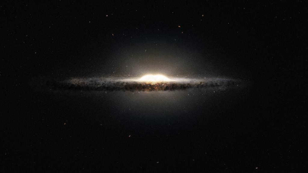 A galaxy from the side.