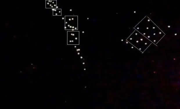 UFO fleet in near-Earth space images from the ISS