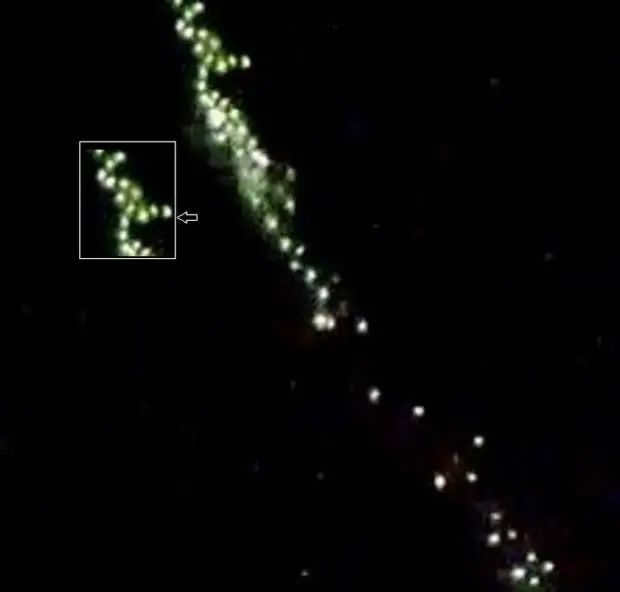 UFO fleet in near-Earth space images from the ISS