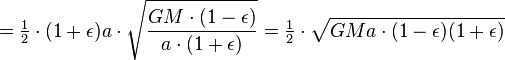 = \begin\frac\end \cdot(1+\epsilon)a\cdot \sqrt> = \begin\frac\end \cdot\sqrt