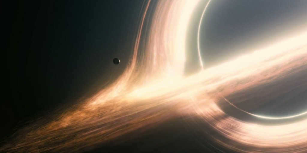 Gargantua's black hole from the movie Interstellar