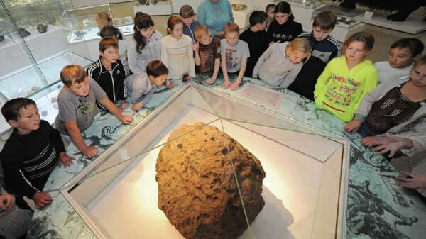 Chelyabinsk meteorite in the Museum of Local Lore of Chelyabinsk