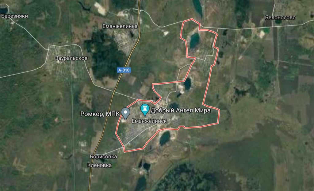 Epicenter of the Chelyabinsk meteorite explosion