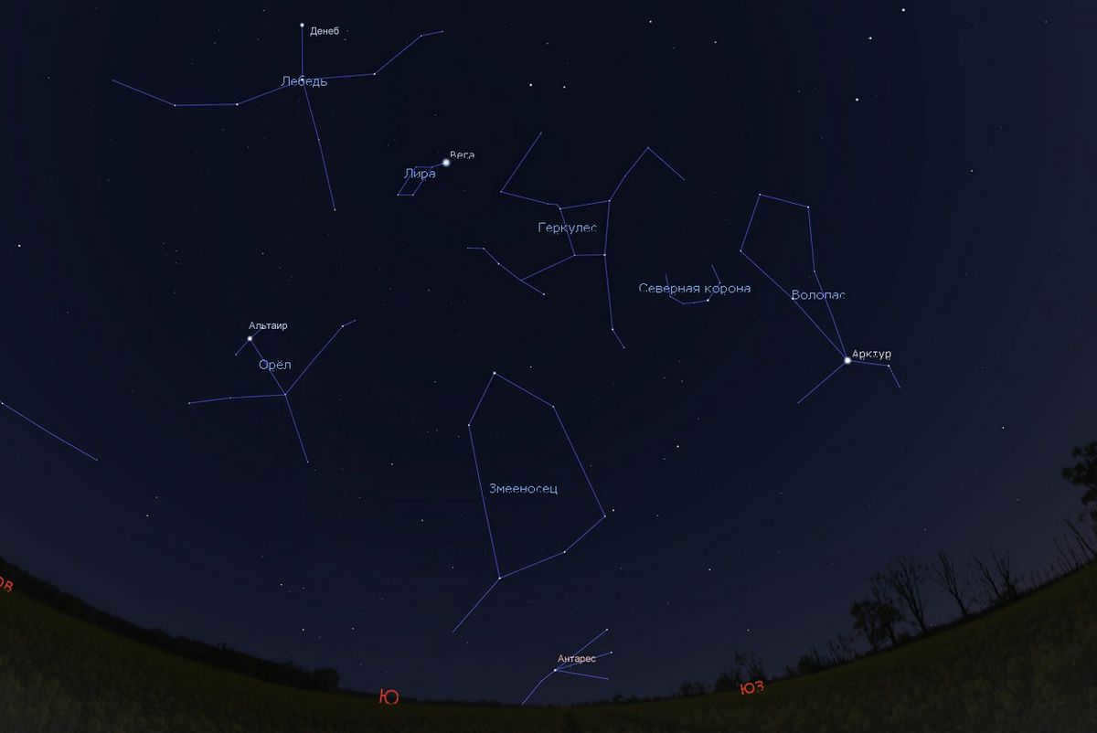 starry sky in July