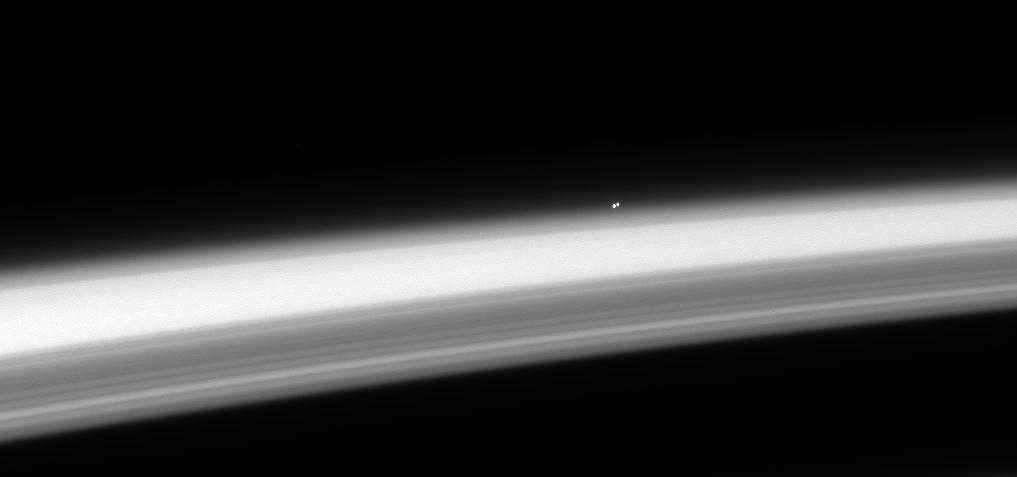 α Centauri A and B above Saturn's horizon