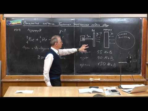 Lesson 470. The discovery of the neutron. The proton-neutron model of the nucleus.