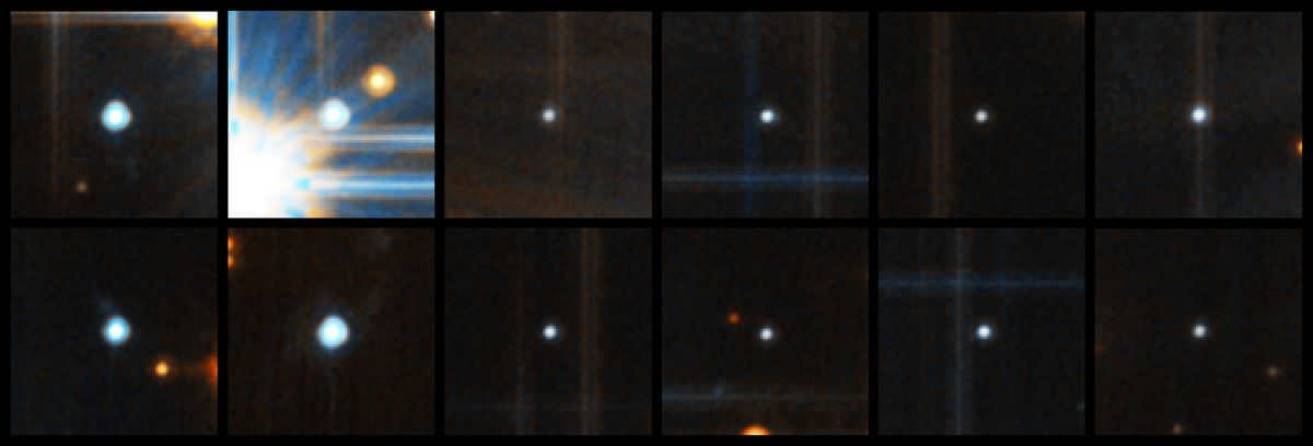 Some white dwarfs in the globular cluster NGC 6397, Hubble image