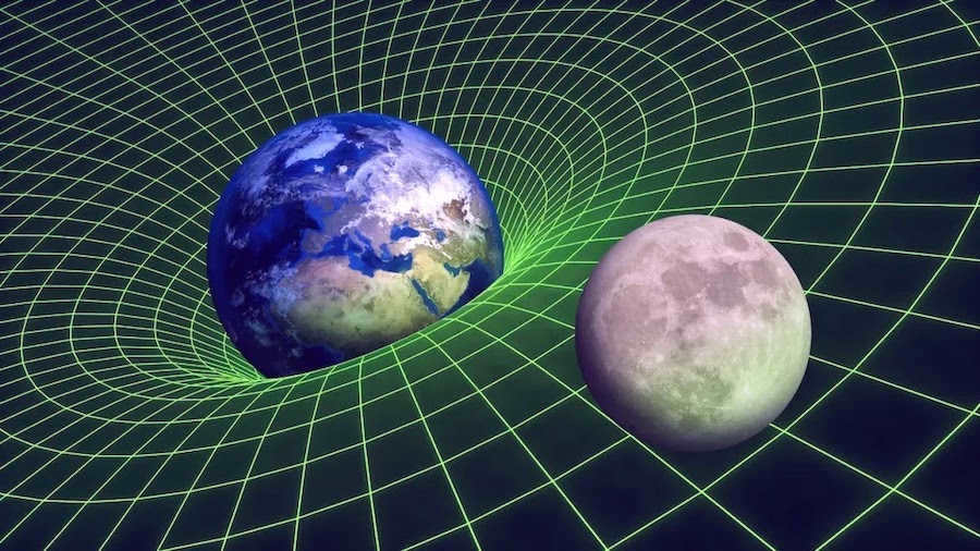 The Moon is attracted to the Earth as an object with more mass