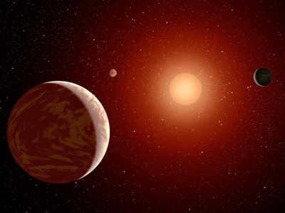 red dwarf and planets