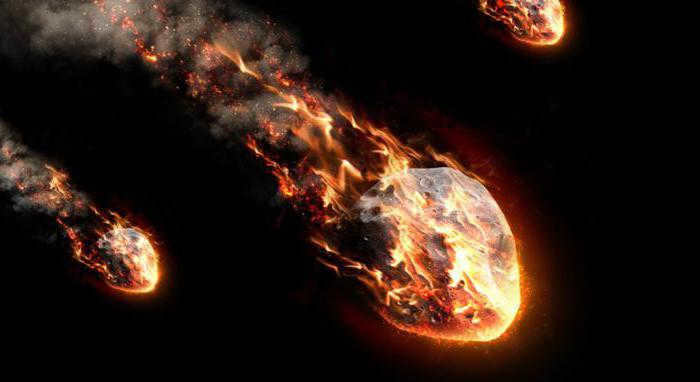 Falling meteorite 